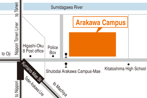 Arakawa Area Map